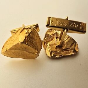 Gold Nugget Judy Lee  Cufflinks.made In Th 1950s  Good Condition.
